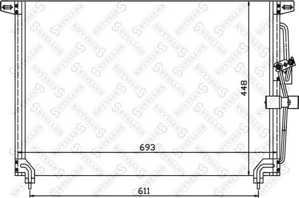 Stellox 10-45048-SX - Конденсатор кондиционера autospares.lv