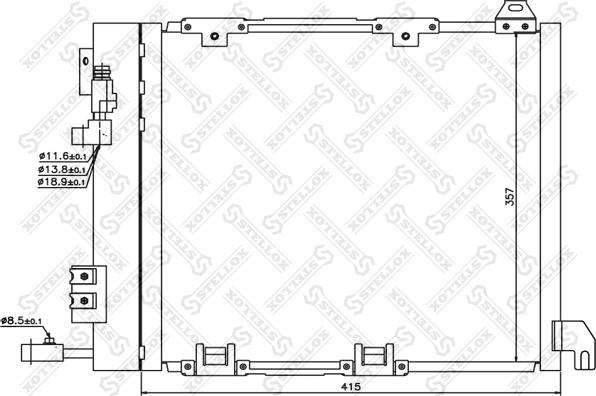 Stellox 10-45058-SX - Конденсатор кондиционера autospares.lv