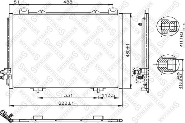 Stellox 10-45009-SX - Конденсатор кондиционера autospares.lv