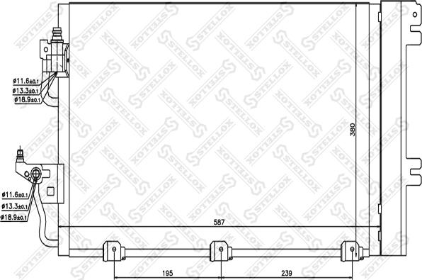 Stellox 10-45003-SX - Конденсатор кондиционера autospares.lv