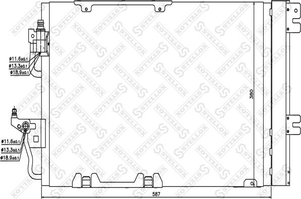 Stellox 10-45019-SX - Конденсатор кондиционера autospares.lv