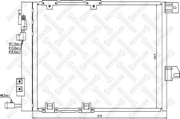 Stellox 10-45015-SX - Конденсатор кондиционера autospares.lv