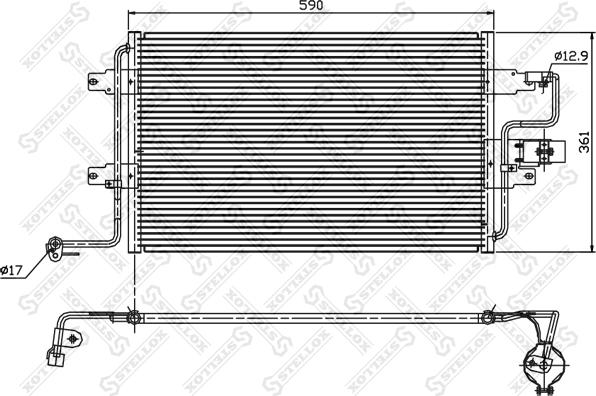 Stellox 10-45011-SX - Конденсатор кондиционера autospares.lv