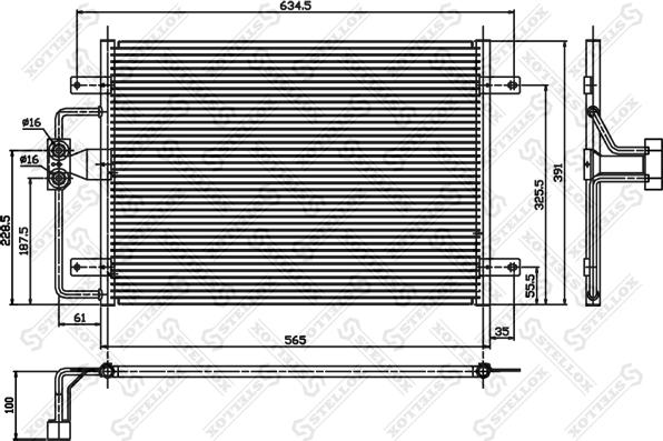 Stellox 10-45012-SX - Конденсатор кондиционера autospares.lv