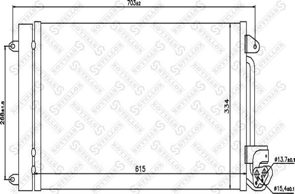 Stellox 10-45199-SX - Конденсатор кондиционера autospares.lv