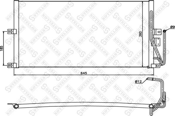 Stellox 10-45194-SX - Конденсатор кондиционера autospares.lv