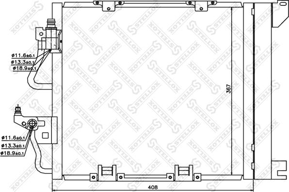 Stellox 10-45195-SX - Конденсатор кондиционера autospares.lv