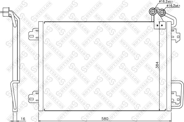 Stellox 10-45197-SX - Конденсатор кондиционера autospares.lv