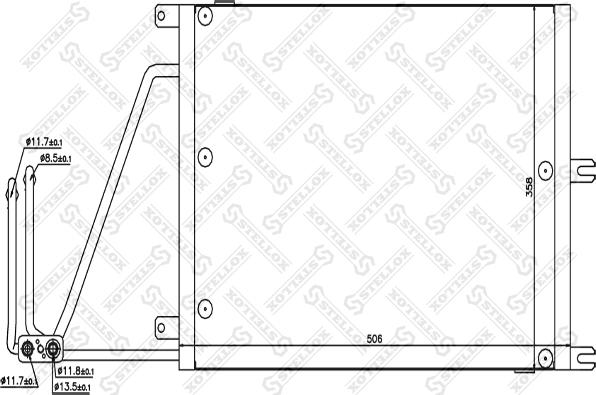 Stellox 10-45143-SX - Конденсатор кондиционера autospares.lv