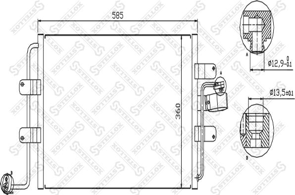 Stellox 10-45165-SX - Конденсатор кондиционера autospares.lv