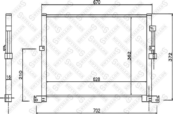 Stellox 10-45110-SX - Конденсатор кондиционера autospares.lv