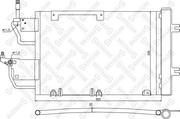 Stellox 10-45173-SX - Конденсатор кондиционера autospares.lv