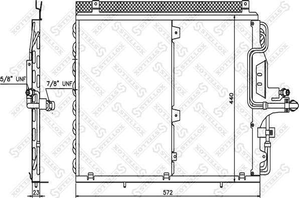 Stellox 10-45318-SX - Конденсатор кондиционера autospares.lv