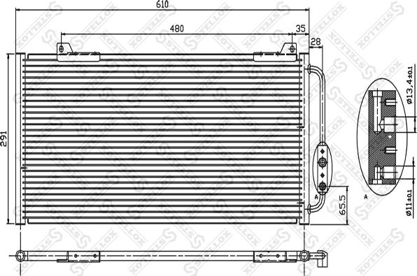 Stellox 10-45332-SX - Конденсатор кондиционера autospares.lv