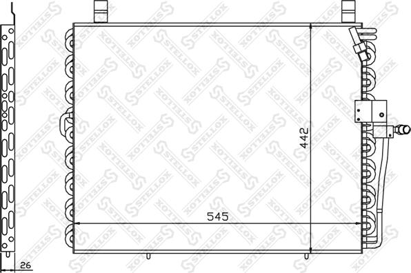 Stellox 10-45292-SX - Конденсатор кондиционера autospares.lv