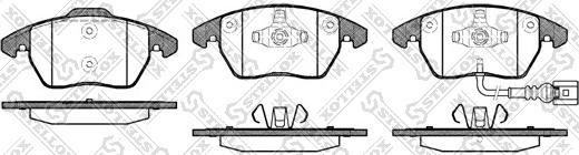 Stellox 1041 001B-SX - Тормозные колодки, дисковые, комплект autospares.lv