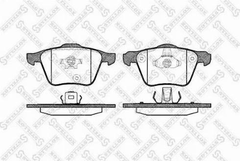 Stellox 1054 000L-SX - Тормозные колодки, дисковые, комплект autospares.lv