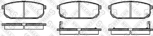 Stellox 1053 002B-SX - Тормозные колодки, дисковые, комплект autospares.lv