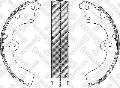 Stellox 108 100-SX - Комплект тормозных колодок, барабанные autospares.lv