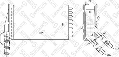 Stellox 10-35043-SX - Теплообменник, отопление салона autospares.lv