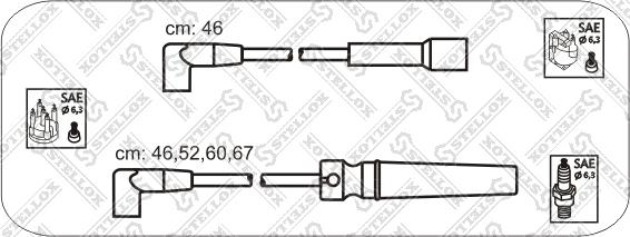 Stellox 10-30043-SX - Комплект проводов зажигания autospares.lv