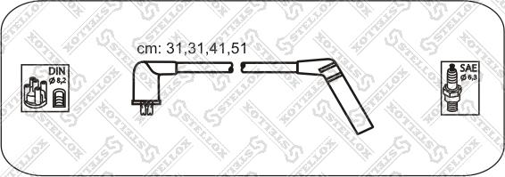 Stellox 10-38403-SX - Комплект проводов зажигания autospares.lv