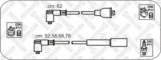 Stellox 10-38487-SX - Комплект проводов зажигания autospares.lv