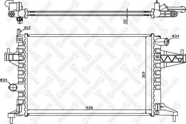 Stellox 10-25995-SX - Радиатор, охлаждение двигателя autospares.lv