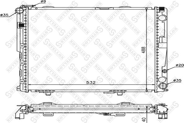 Stellox 10-25904-SX - Радиатор, охлаждение двигателя autospares.lv