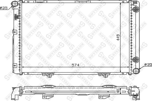 Stellox 10-25910-SX - Радиатор, охлаждение двигателя autospares.lv