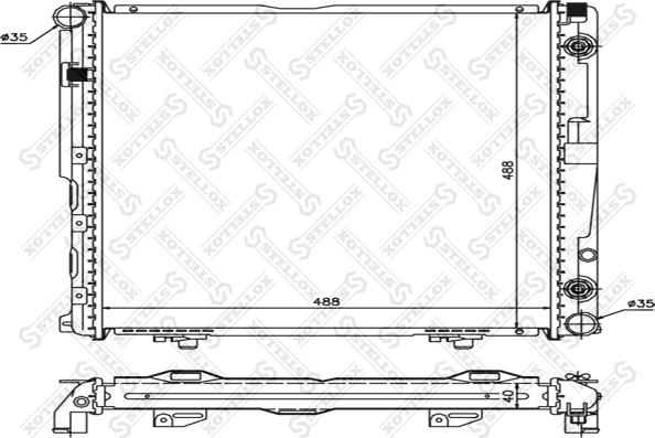 Stellox 10-25918-SX - Радиатор, охлаждение двигателя autospares.lv