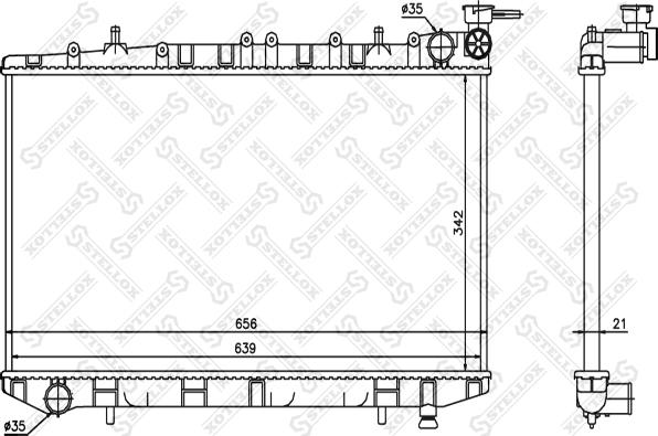 Stellox 10-25989-SX - Радиатор, охлаждение двигателя autospares.lv