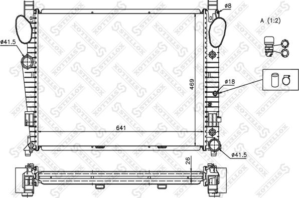 Stellox 10-25930-SX - Радиатор, охлаждение двигателя autospares.lv