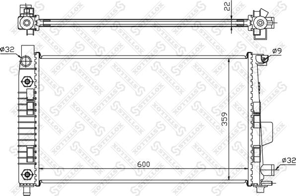 Stellox 10-25932-SX - Радиатор, охлаждение двигателя autospares.lv