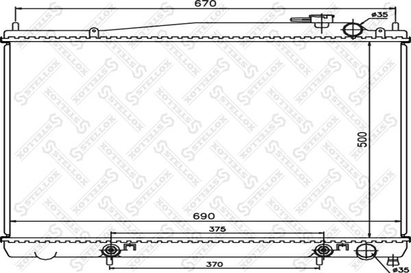 Stellox 10-25977-SX - Радиатор, охлаждение двигателя autospares.lv