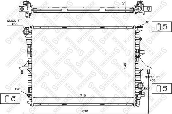 Stellox 10-25446-SX - Радиатор, охлаждение двигателя autospares.lv