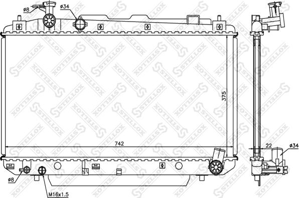 Stellox 10-25441-SX - Радиатор, охлаждение двигателя autospares.lv