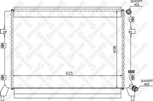 Stellox 10-25447-SX - Радиатор, охлаждение двигателя autospares.lv