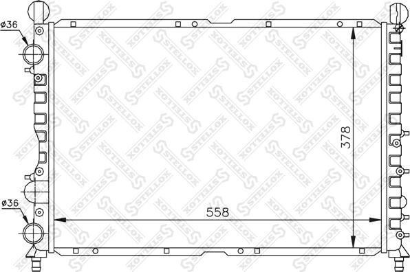 Stellox 10-25486-SX - Радиатор, охлаждение двигателя autospares.lv