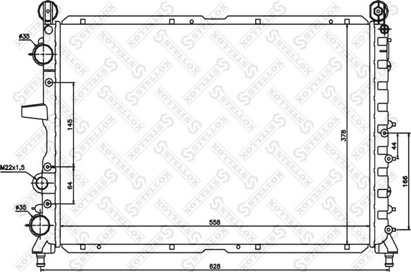 Stellox 10-25483-SX - Радиатор, охлаждение двигателя autospares.lv