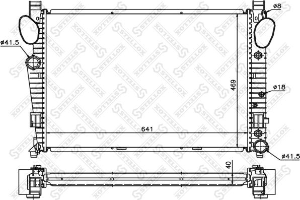 Stellox 10-25426-SX - Радиатор, охлаждение двигателя autospares.lv