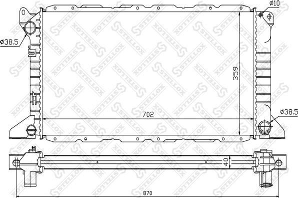 Stellox 10-25428-SX - Радиатор, охлаждение двигателя autospares.lv