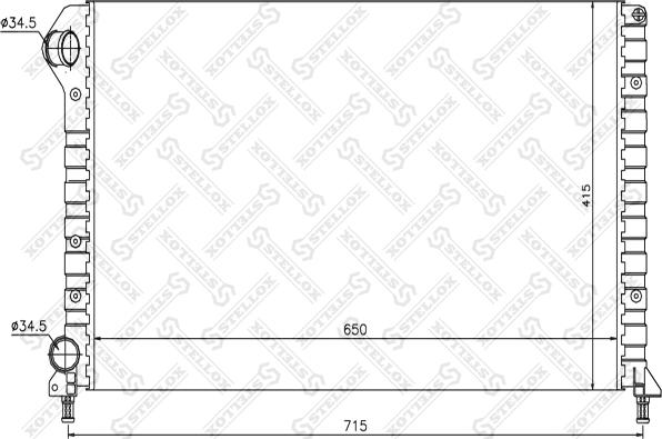 Stellox 10-25477-SX - Радиатор, охлаждение двигателя autospares.lv