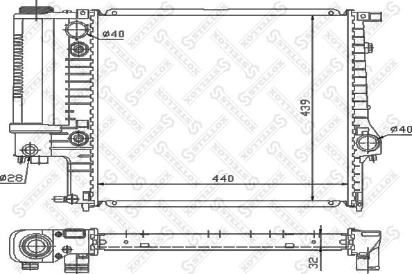 Stellox 10-25551-SX - Радиатор, охлаждение двигателя autospares.lv