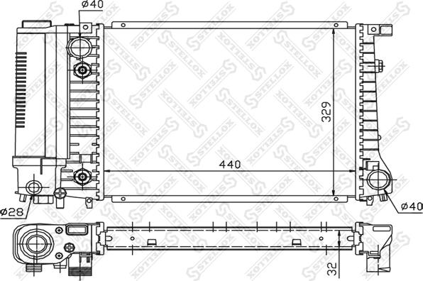 Stellox 10-25565-SX - Радиатор, охлаждение двигателя autospares.lv