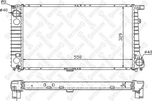 Stellox 10-25568-SX - Радиатор, охлаждение двигателя autospares.lv