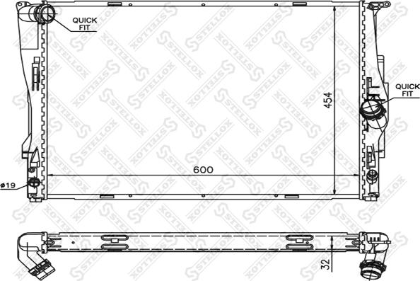 Stellox 10-25581-SX - Радиатор, охлаждение двигателя autospares.lv