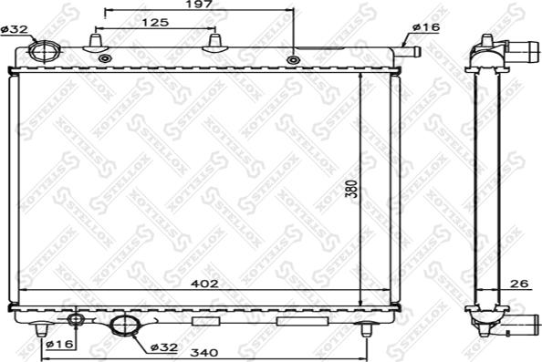 Stellox 10-25646-SX - Радиатор, охлаждение двигателя autospares.lv