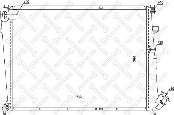 Stellox 10-25640-SX - Радиатор, охлаждение двигателя autospares.lv