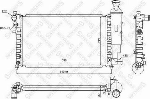 Stellox 10-25666-SX - Радиатор, охлаждение двигателя autospares.lv